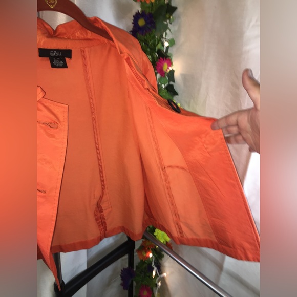 Luii | Women’s Orange Peacoat Jacket - Picture 9 of 11